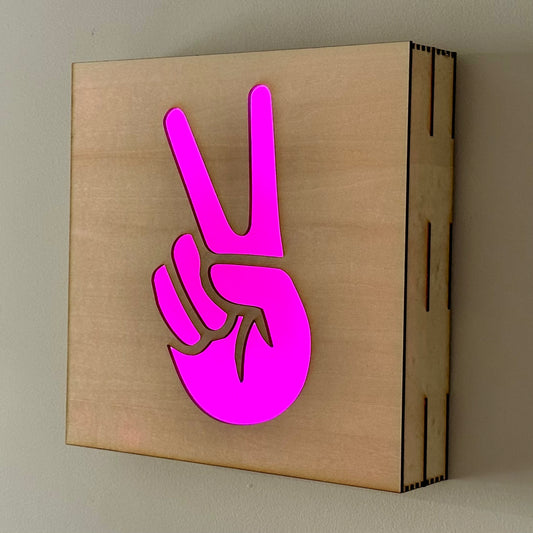 Peace - Laser Light Box